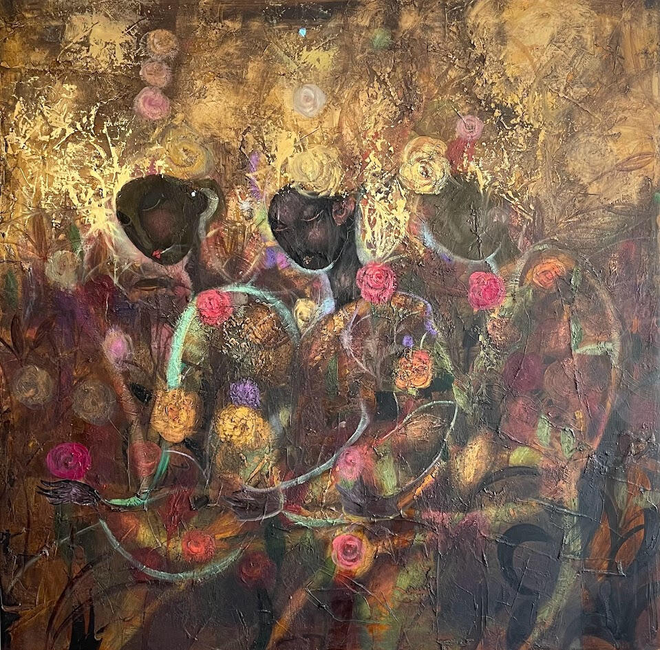 We Are The Friends, 100x100, 2023. Oil on canvas